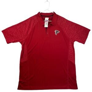 Atlanta Falcons Polo Shirt NFL Team Apparel Red Short Sleeve Golf XL NWT A0201